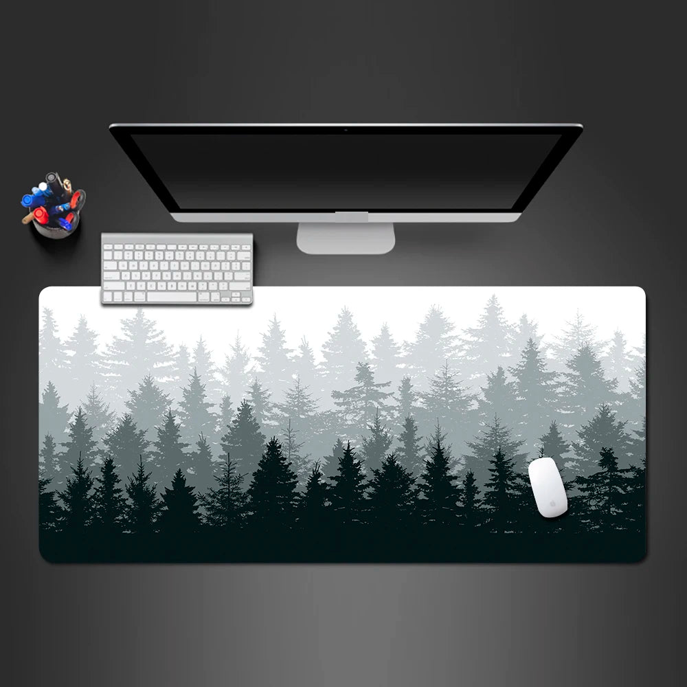 Black Extended Desk Mat