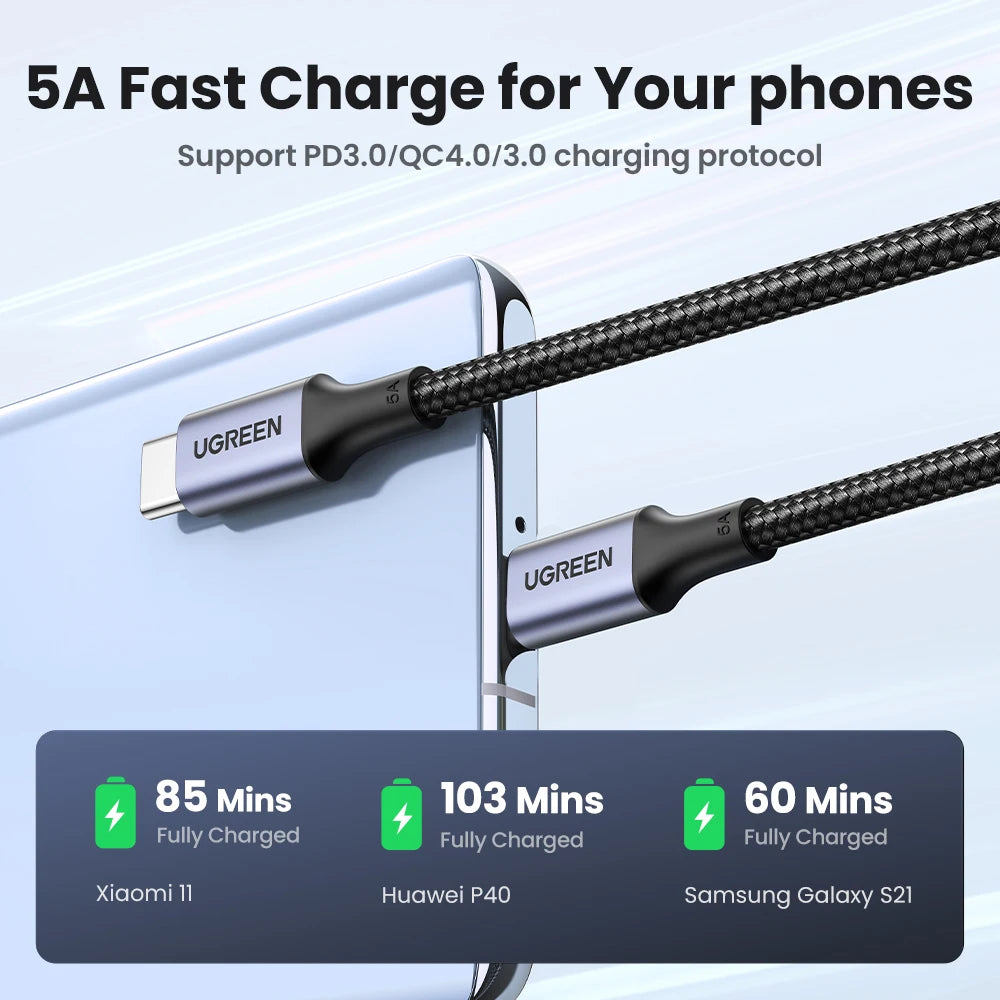 100W Fast Charging USB-C Cable