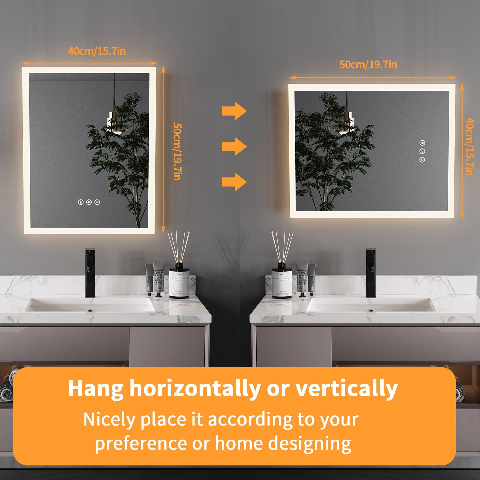 16x20 LED Anti-Fog Vanity Mirror