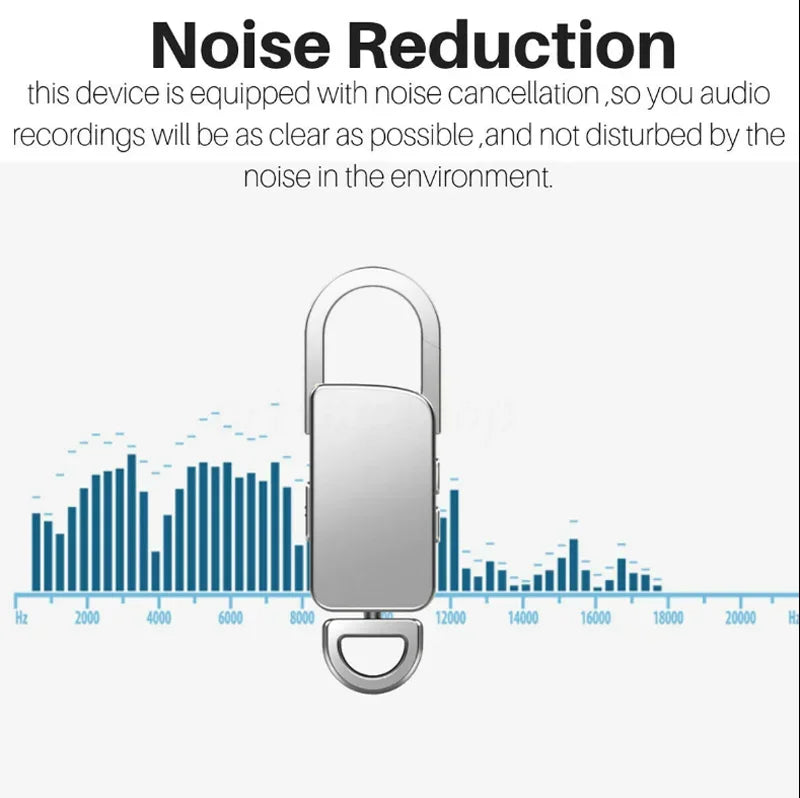 32GB Keychain Voice Recorder