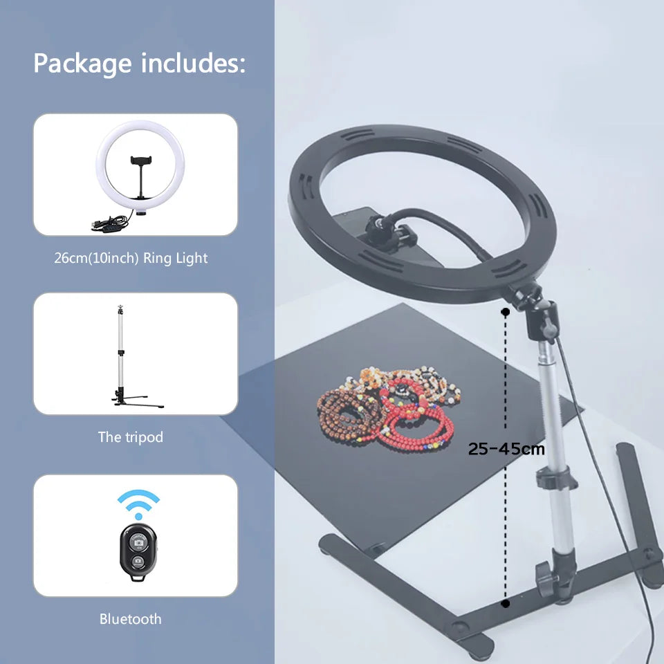 26cm LED Ring Light with Tripod