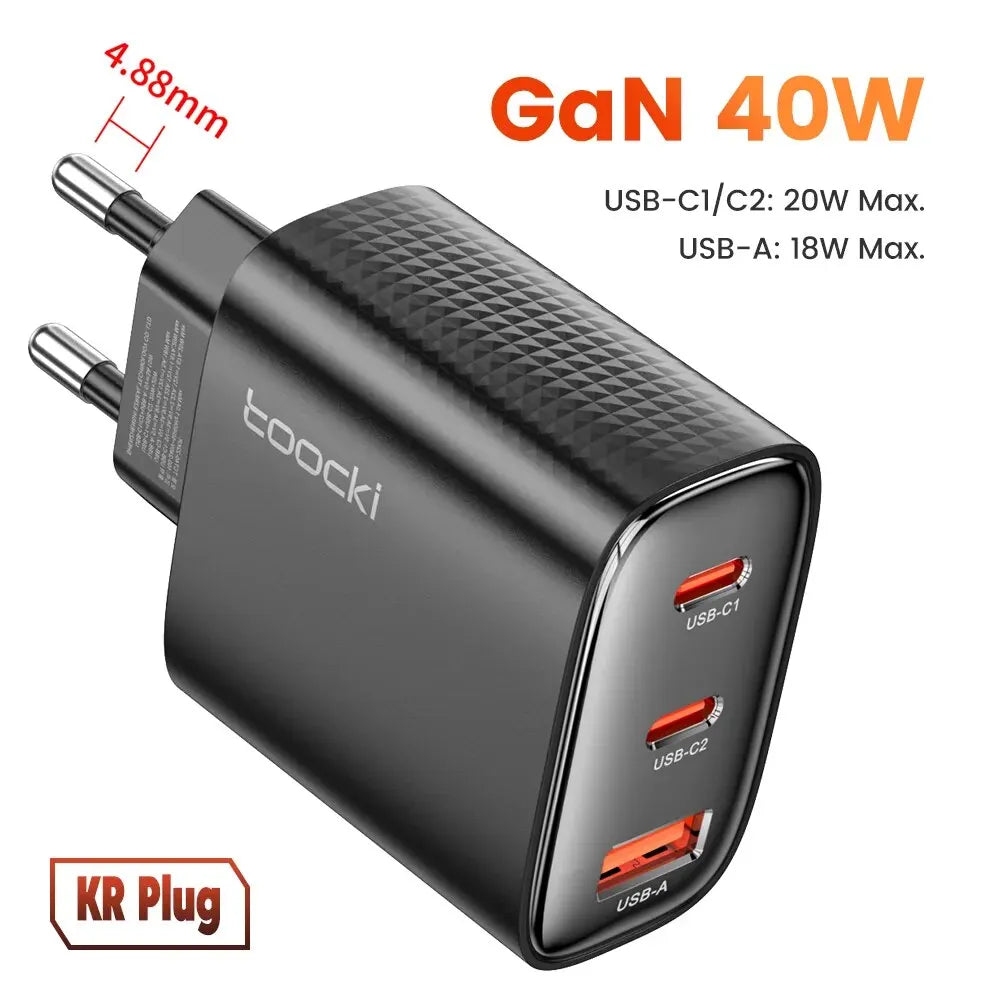40W QC4.0 Dual USB-C Charger