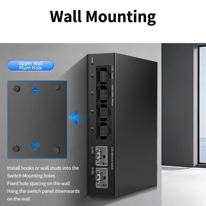 4-Port 2.5GbE Fanless Network Switch