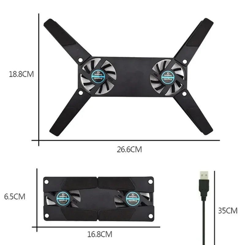 Dual-Fan USB Powered Laptop Cooler