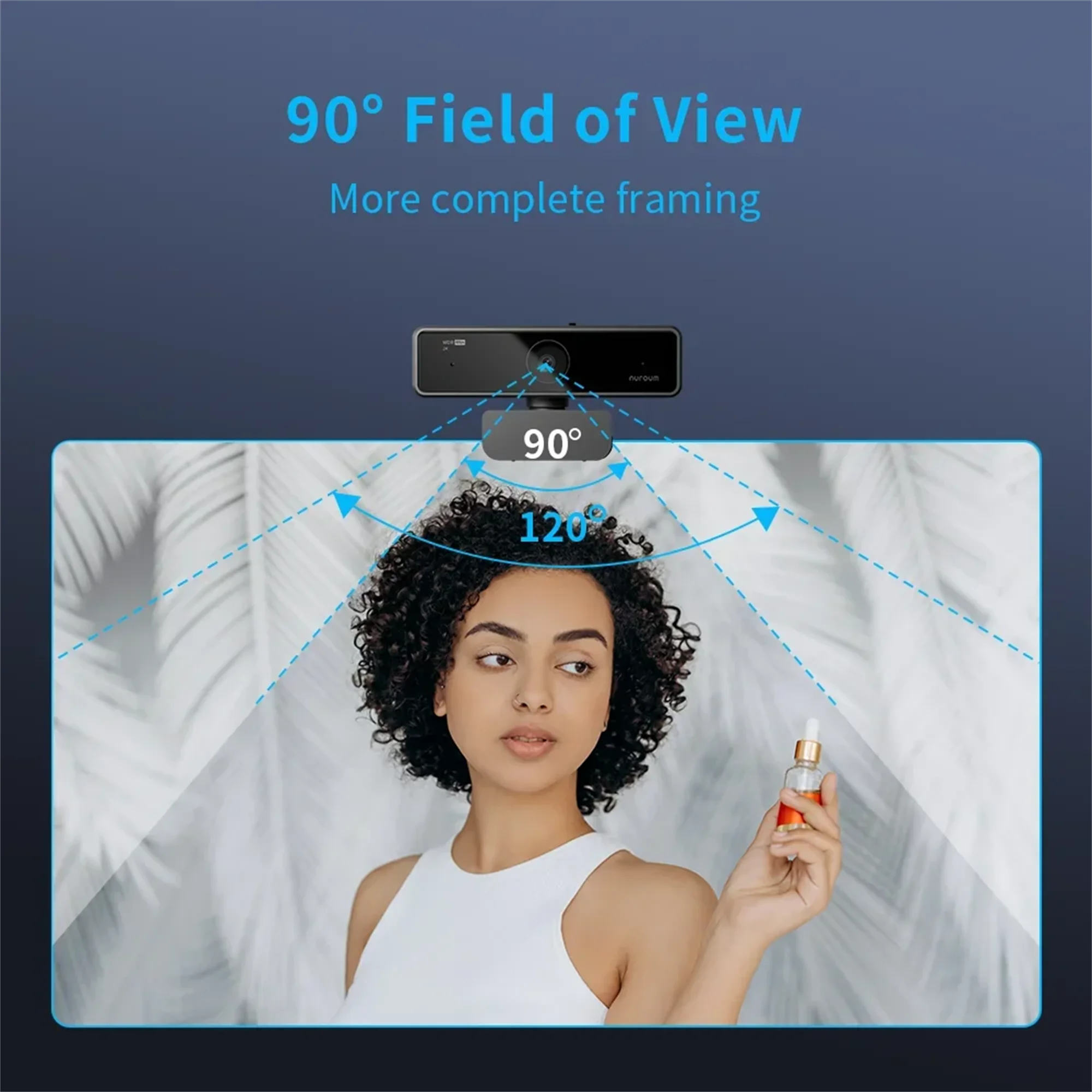 2K 1080P Webcam with Privacy Cover