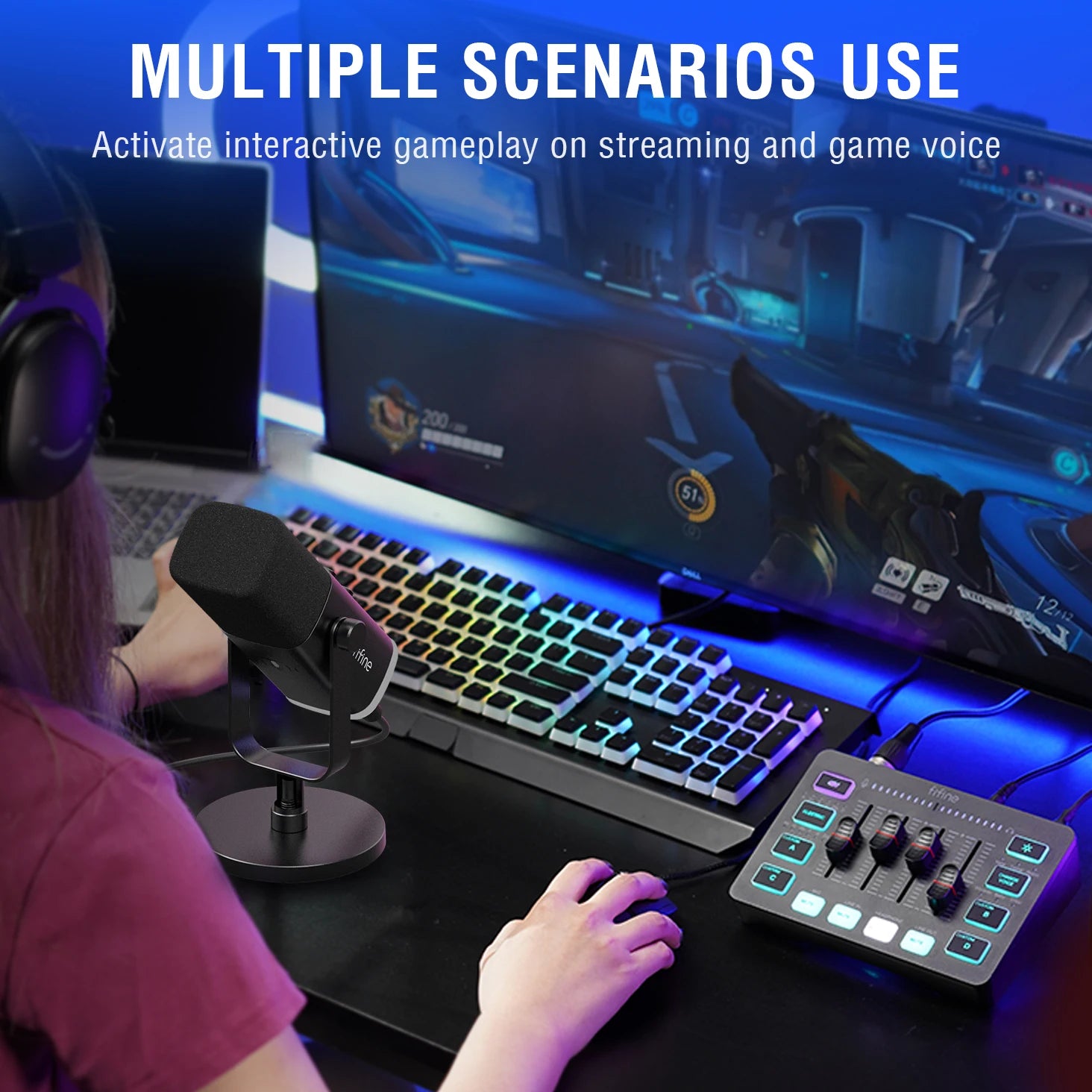 Gaming Audio Set Microphone & Mixer Headset