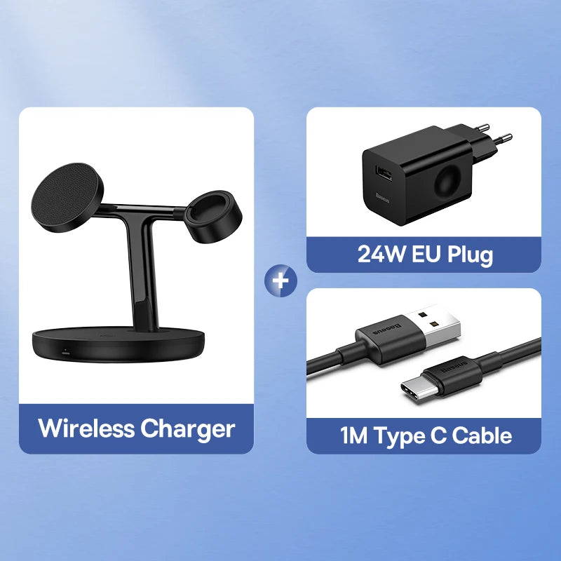 3 in 1 20W Magnetic Wireless Charger Stand