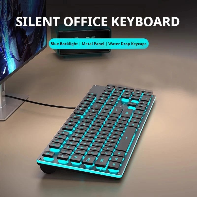 Metal Panel Silent Keyboard