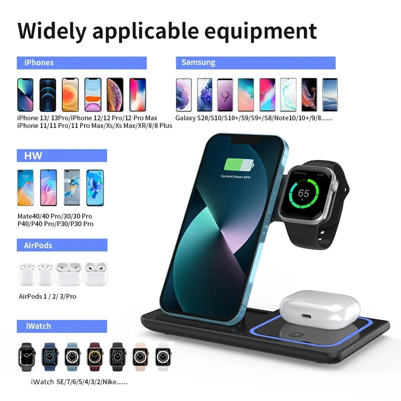 Foldable 3-in-1 Fast Charging Dock