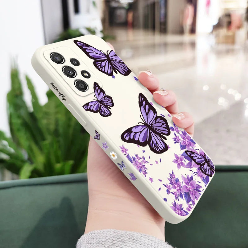 Purple Butterflies Case For Samsung