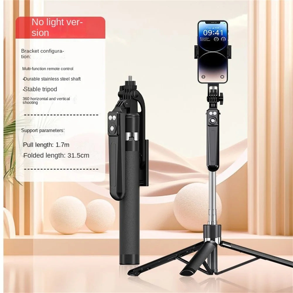 360 ° Rotation Lighted Selfie Stick Tripod