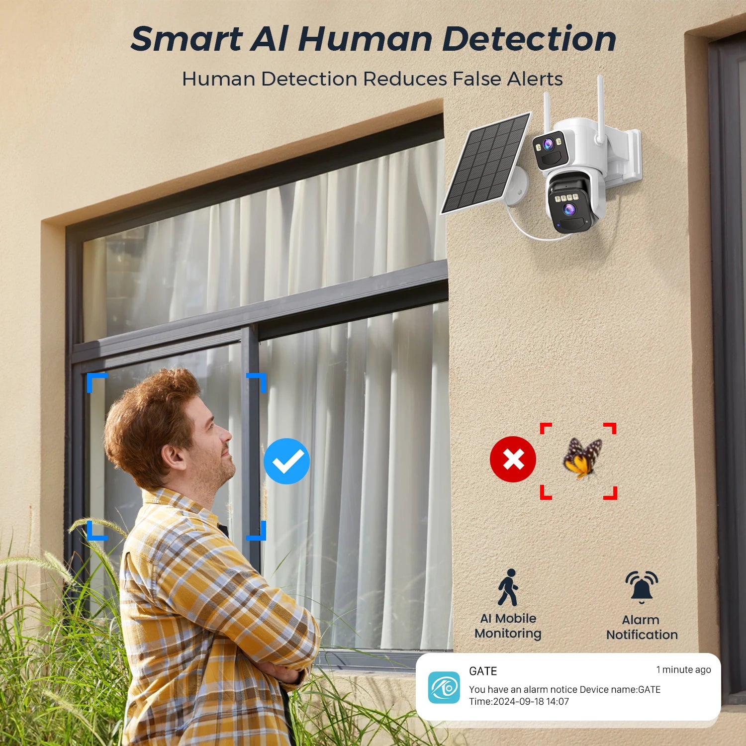 8MP Dual Lens Solar WIFI Security Camera