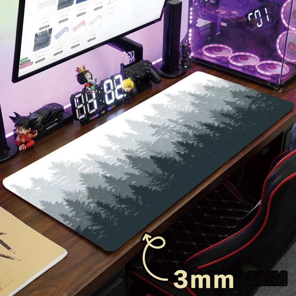 Black Extended Desk Mat