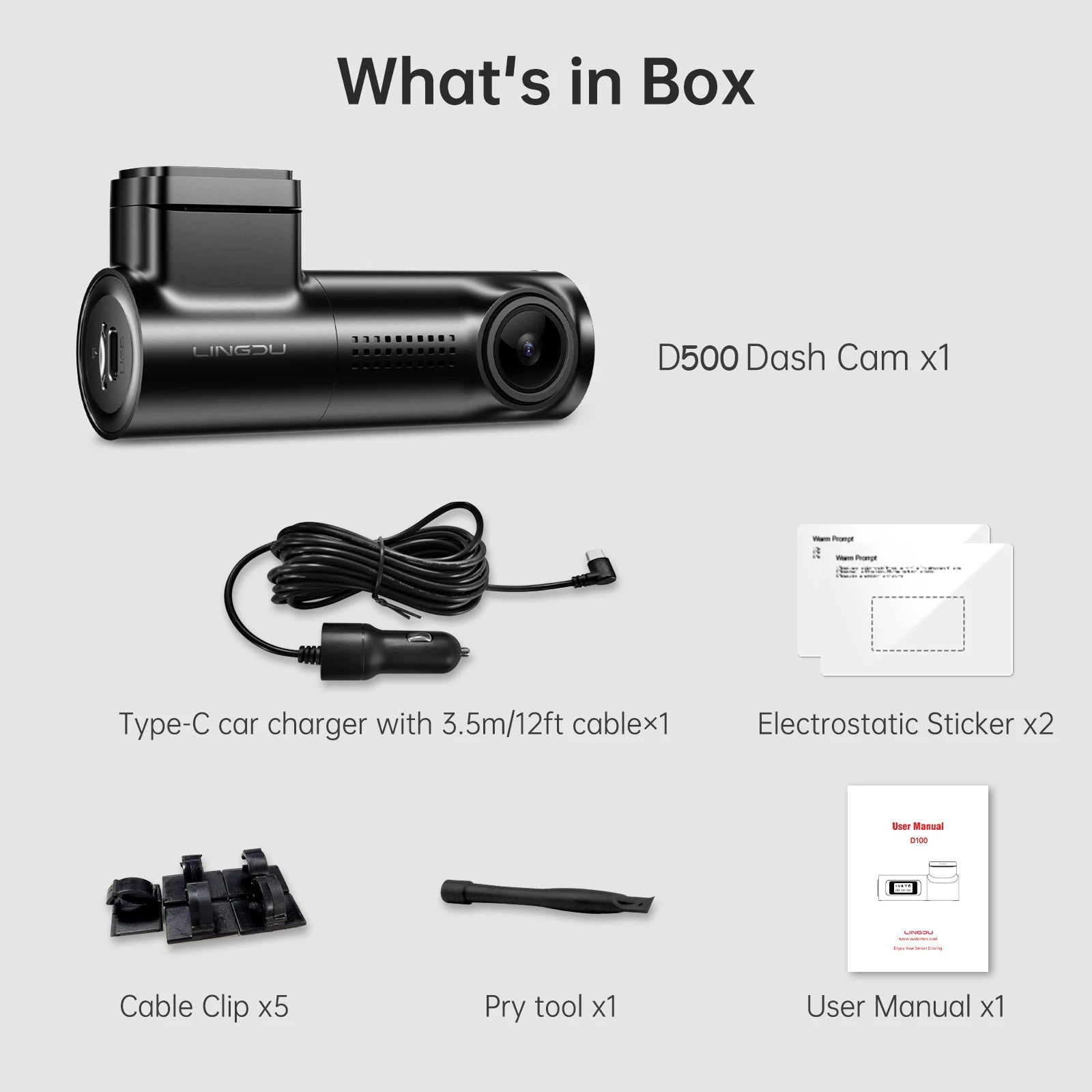 D500 4K Ultra HD Dash Cam with 5GHz WiFi & GPS