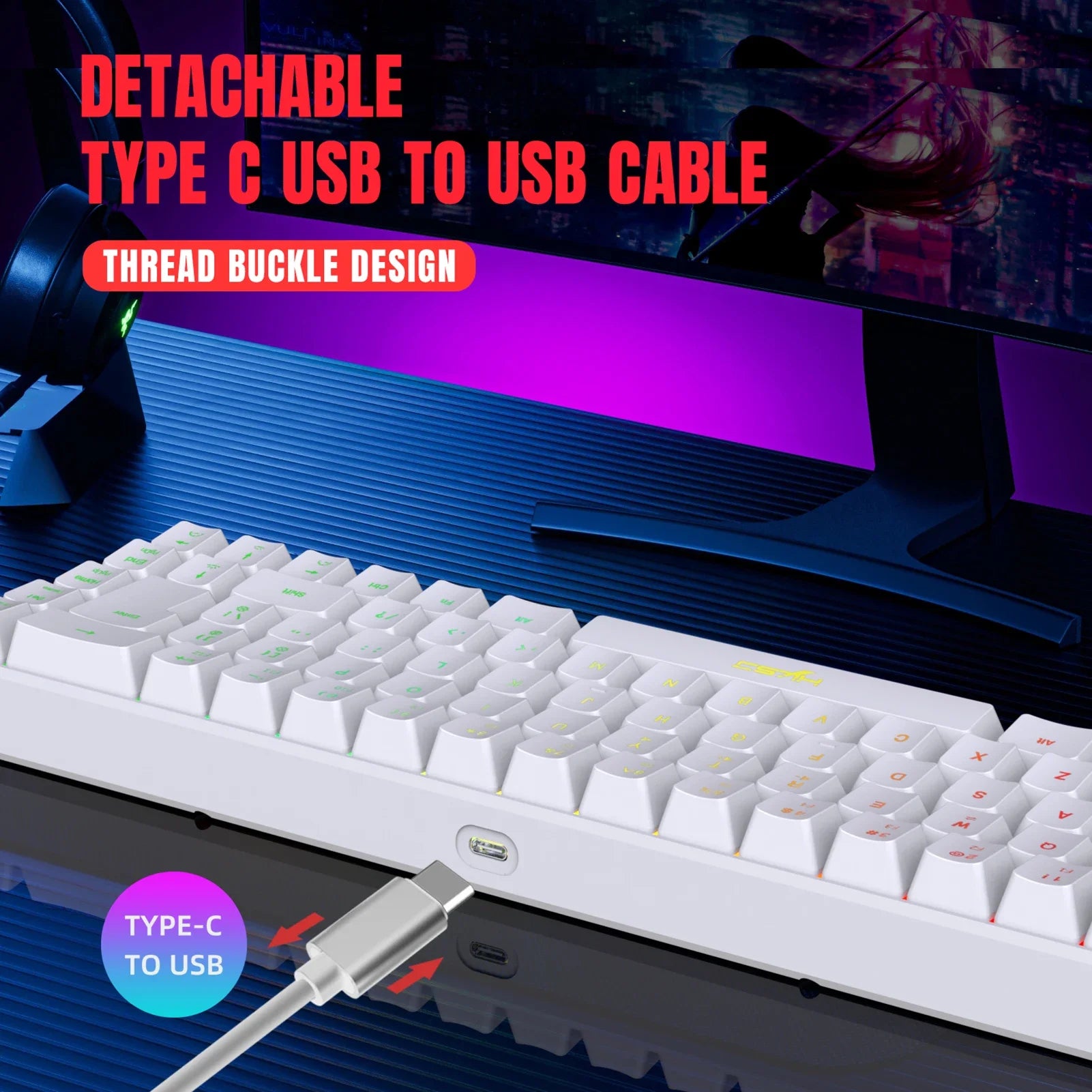 Mechanical Feel Wired Gaming Keyboard