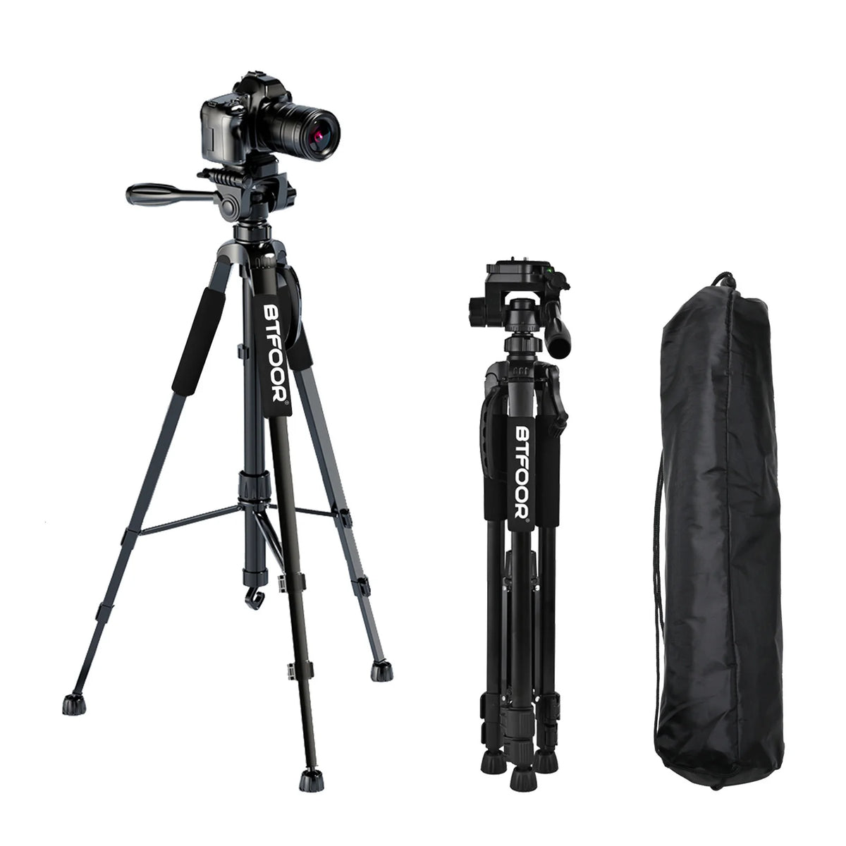 140cm Tall Aluminum Camera Tripod