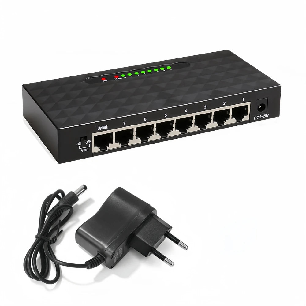 1000Mbps 8-Port Gigabit Ethernet Smart Switch