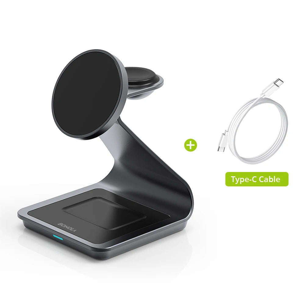 Magnetic 3-in-1 Wireless Charger for iPhone