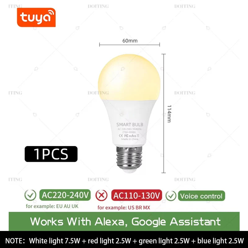Wi-Fi Dimmable E27 Smart Bulb