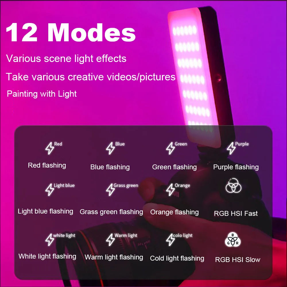 Portable RGB Video Fill Light 2700-6500K