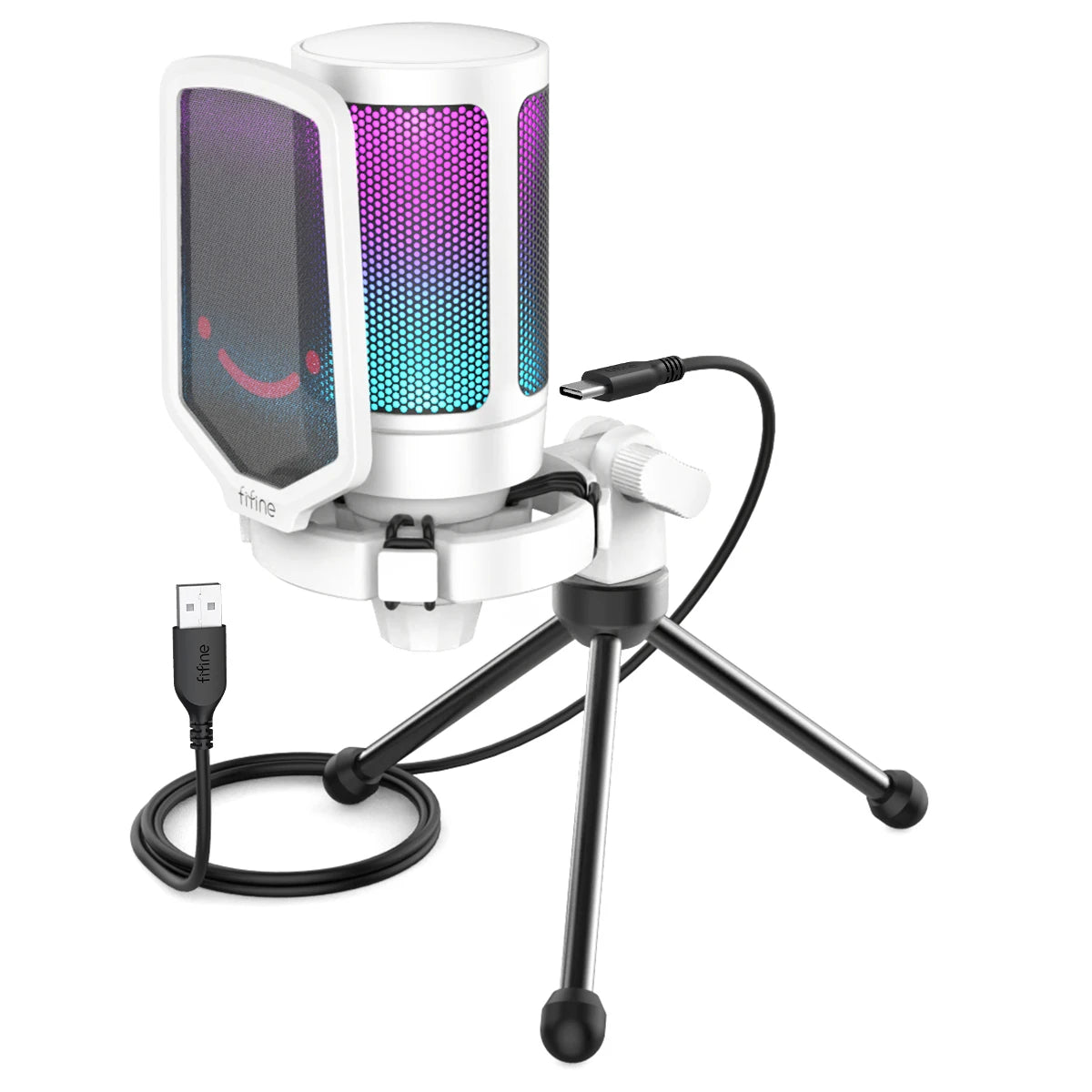 USB Condenser Gaming Microphone with Pop Filter