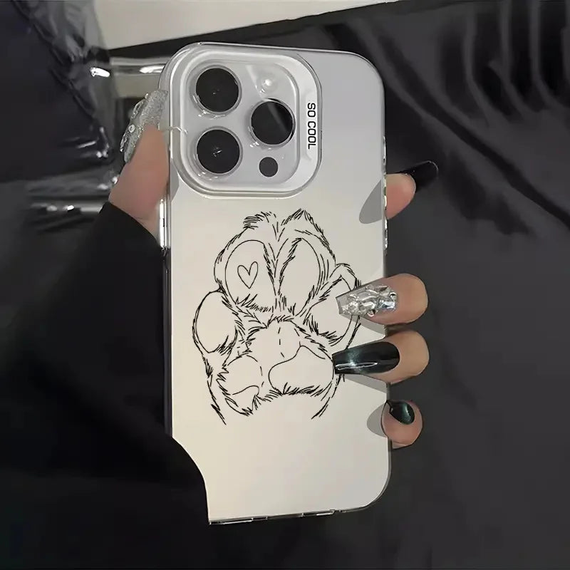 Cute Dog Paw Print Phone Case for Samsung Galaxy S25