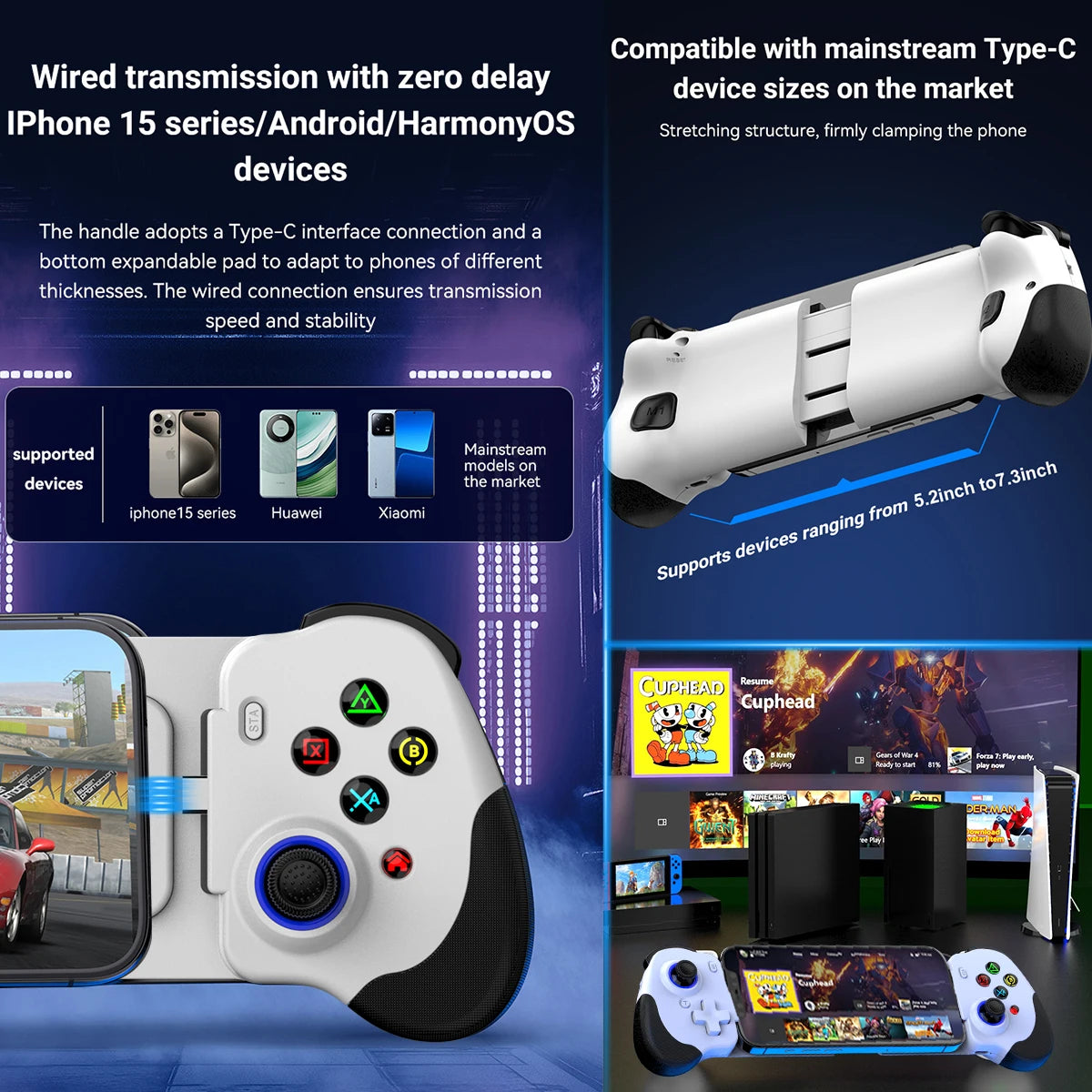 USB-C Mobile phone Game Controller For Android