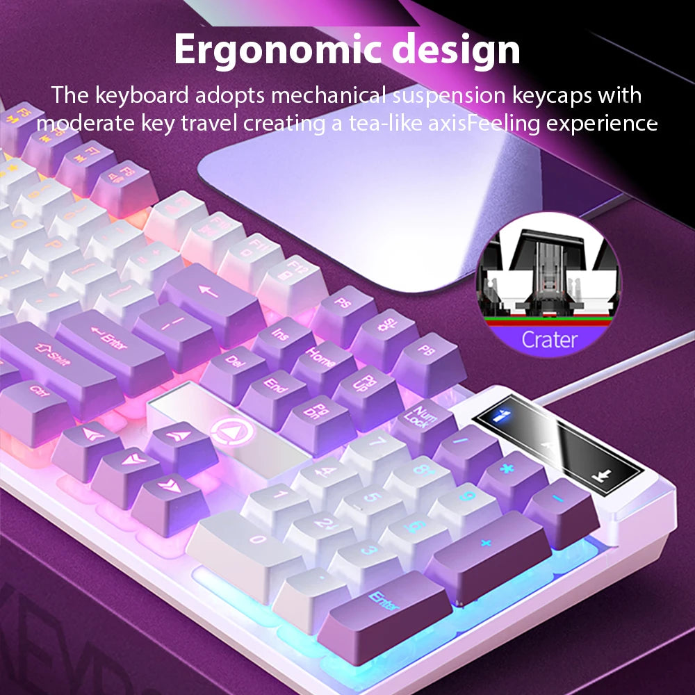 104-Key Mixed Color Keyboard