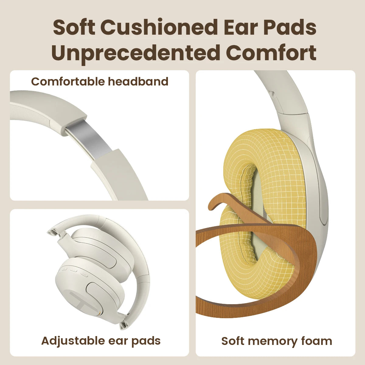 60-Hour ANC Wireless Headphones
