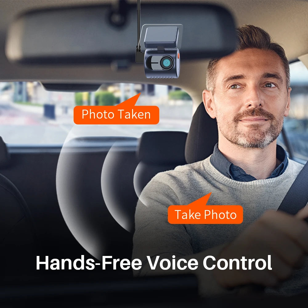 2K Mini 3-Camera Car Dash Cam with WiFi