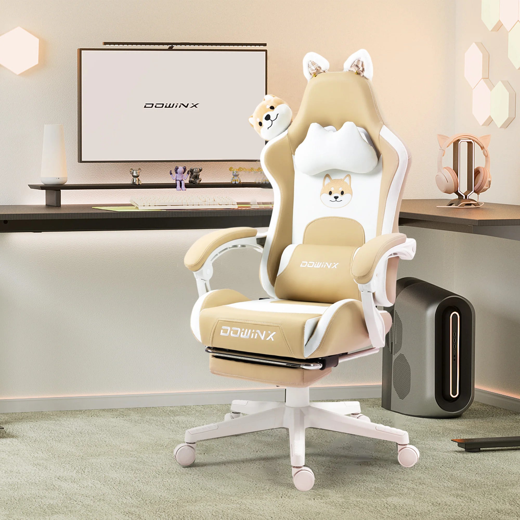 Cat Ears Gaming Chair with Massage