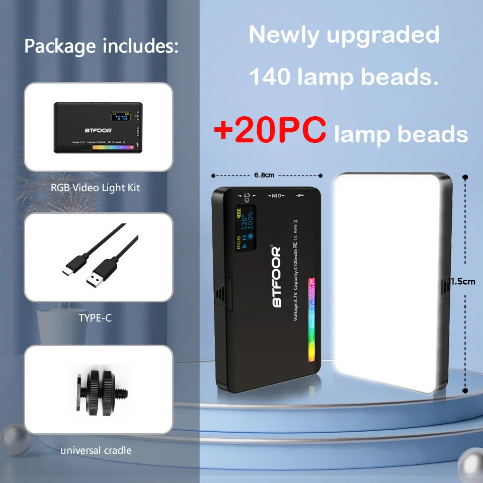 LED RGB Video Light Panel 2500-9000K