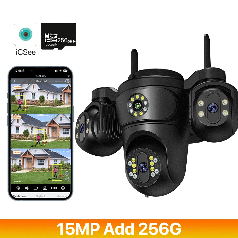 15MP Triple Lens WiFi Camera