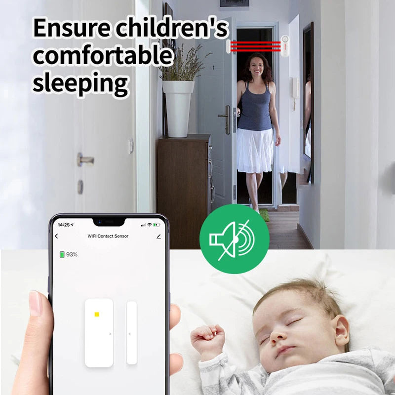WiFi Door Window Sensor White