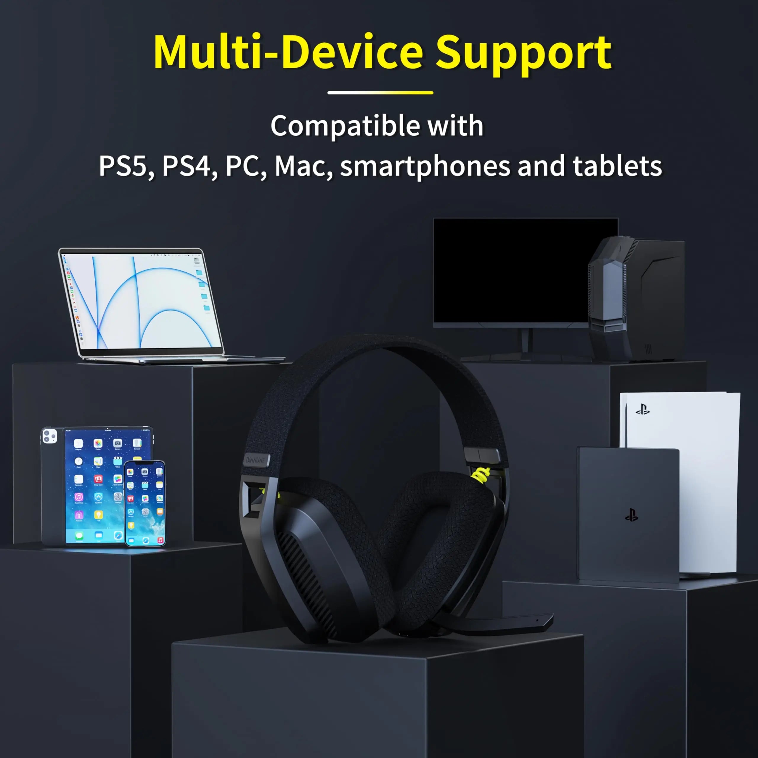 2.4GHz Wireless Gaming Headset with Mic