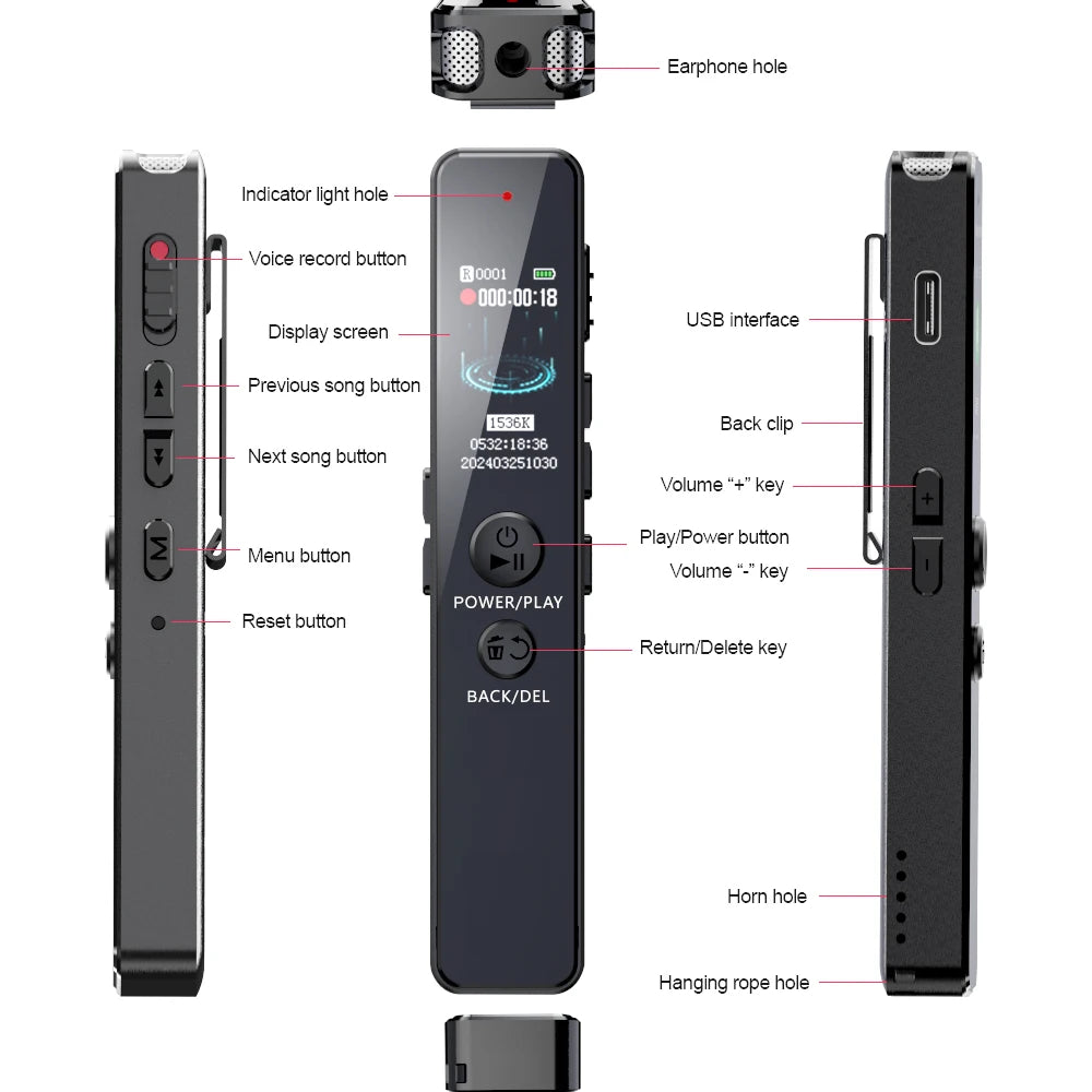 V76 Mini Voice Recorder Pen 128GM