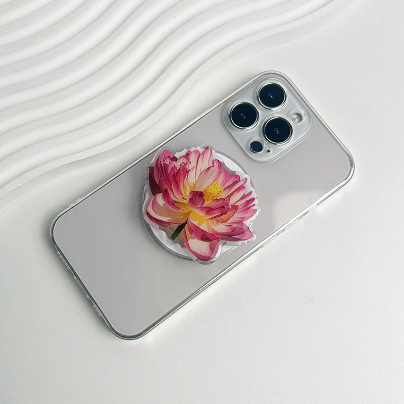 Magnetic Lotus Acrylic Phone Grip
