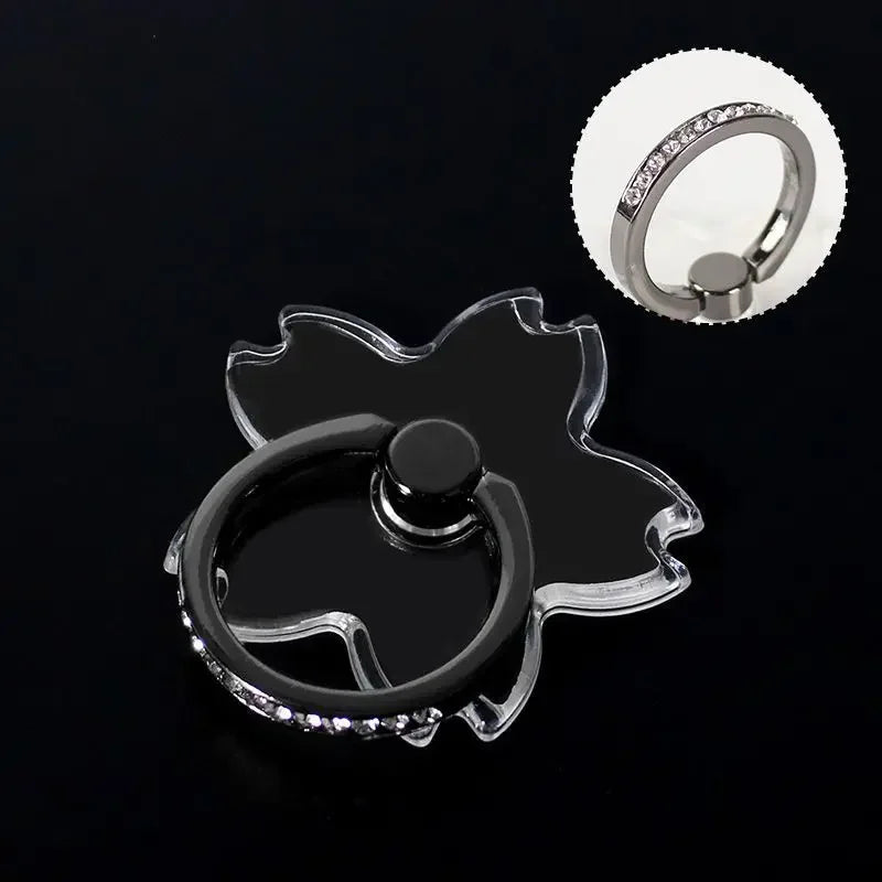 Transparent Butterfly Phone Ring Stand
