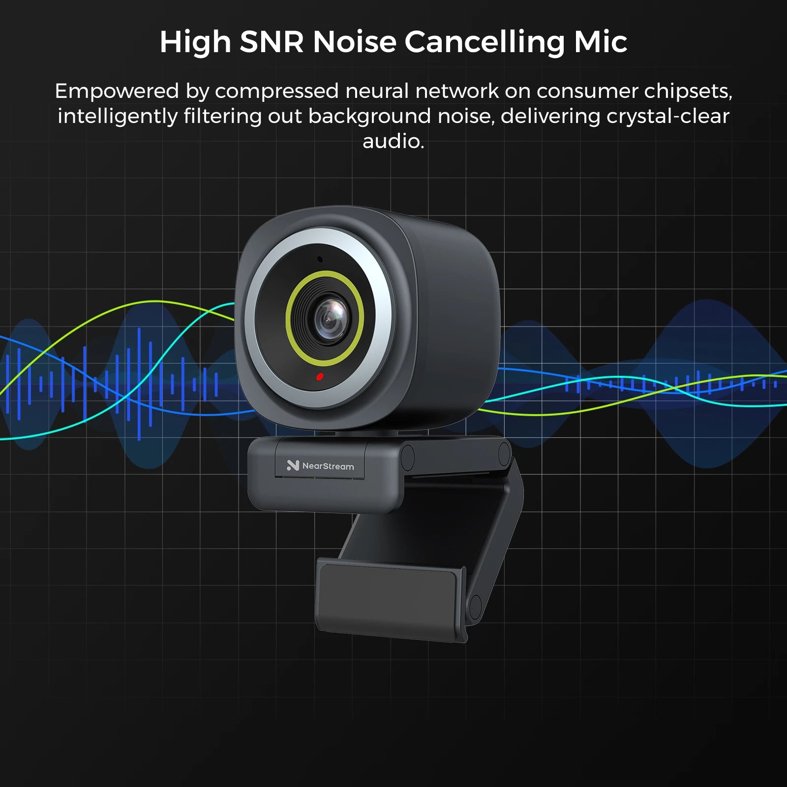 4K HDR Webcam with AI Auto Focus