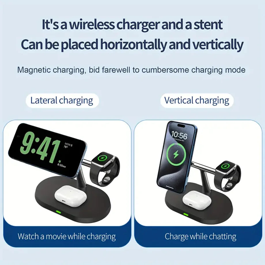 3-in-1 Magnetic Wireless Fast Charging Stand
