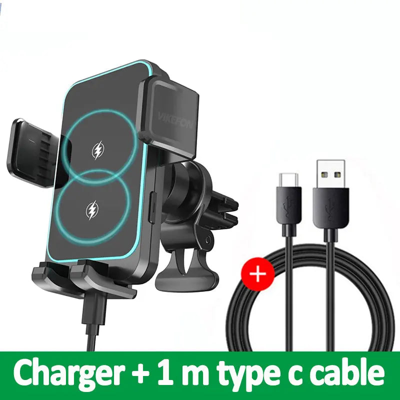 15W Dual Coil Wireless Car Charger
