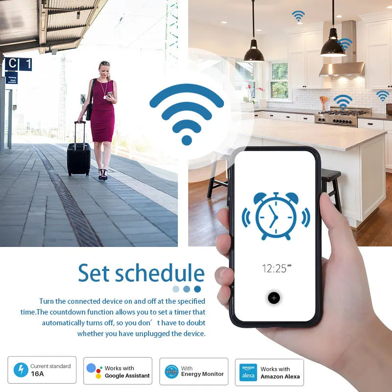 16A/20A EU Socket with Power Monitoring Smart Plug