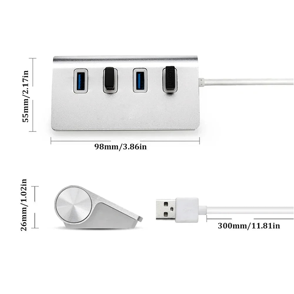 5Gbps Aluminum USB 3.0 Hub