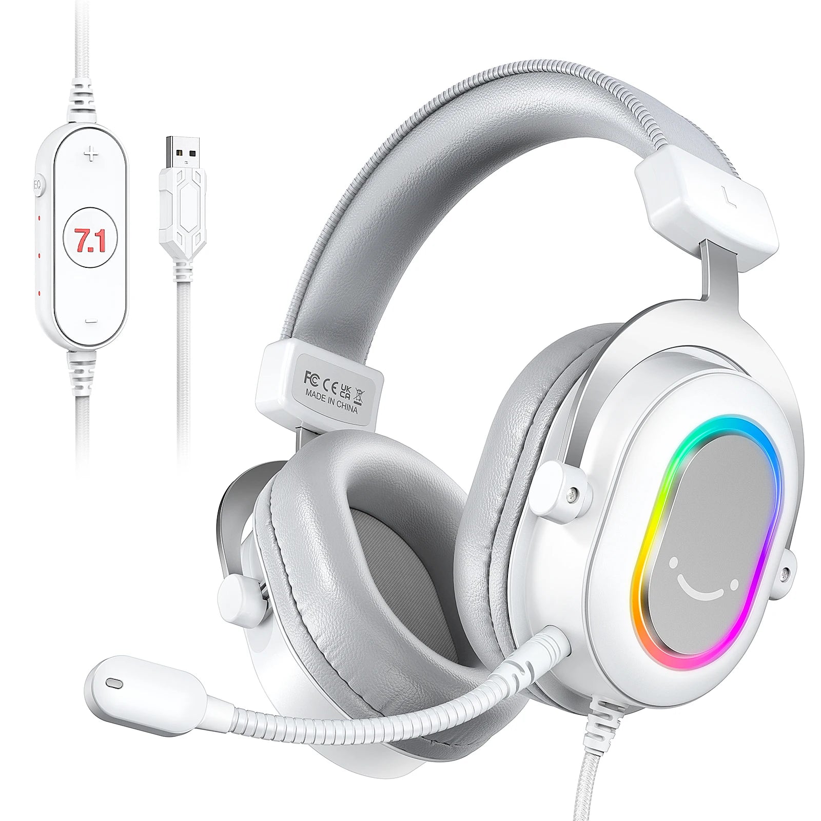 7.1 Surround Sound RGB Headphone with Mic