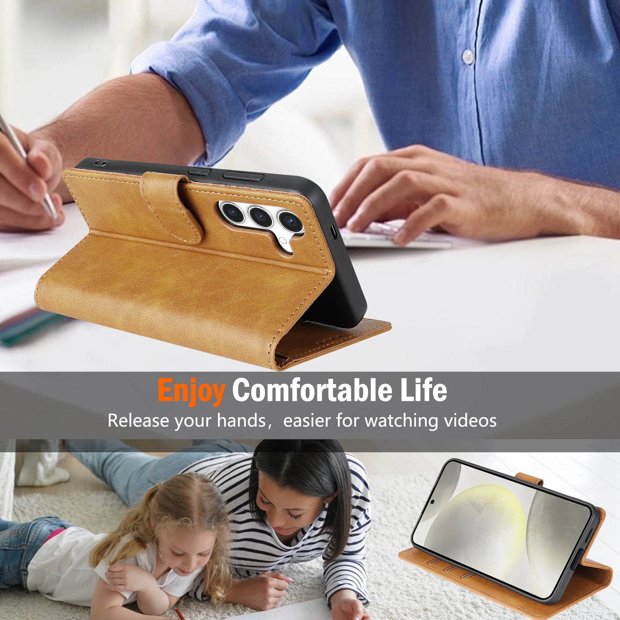 Business Leather Phone Case For Samsung S25