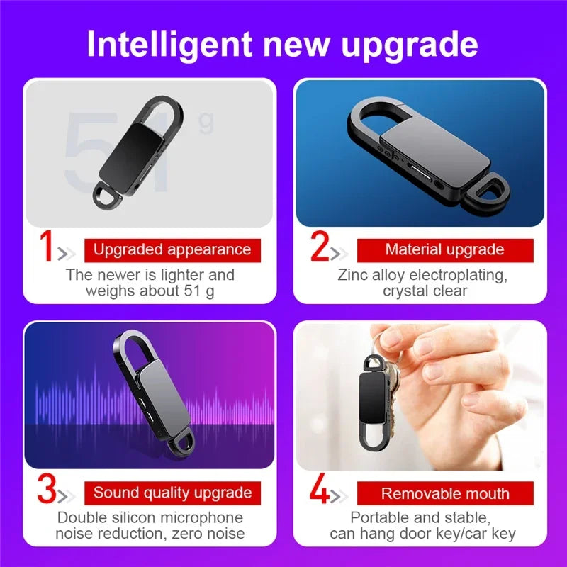 Mini Keychain Voice Recorder 4-128GB