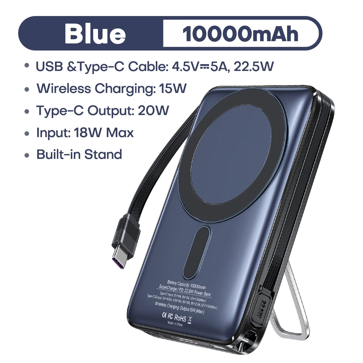 Magnetic Wireless Power Bank 10000mAh