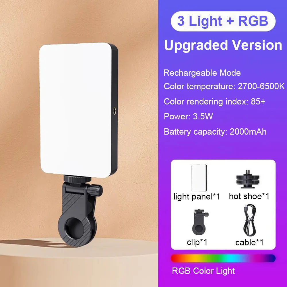 Portable RGB Video Fill Light 2700-6500K