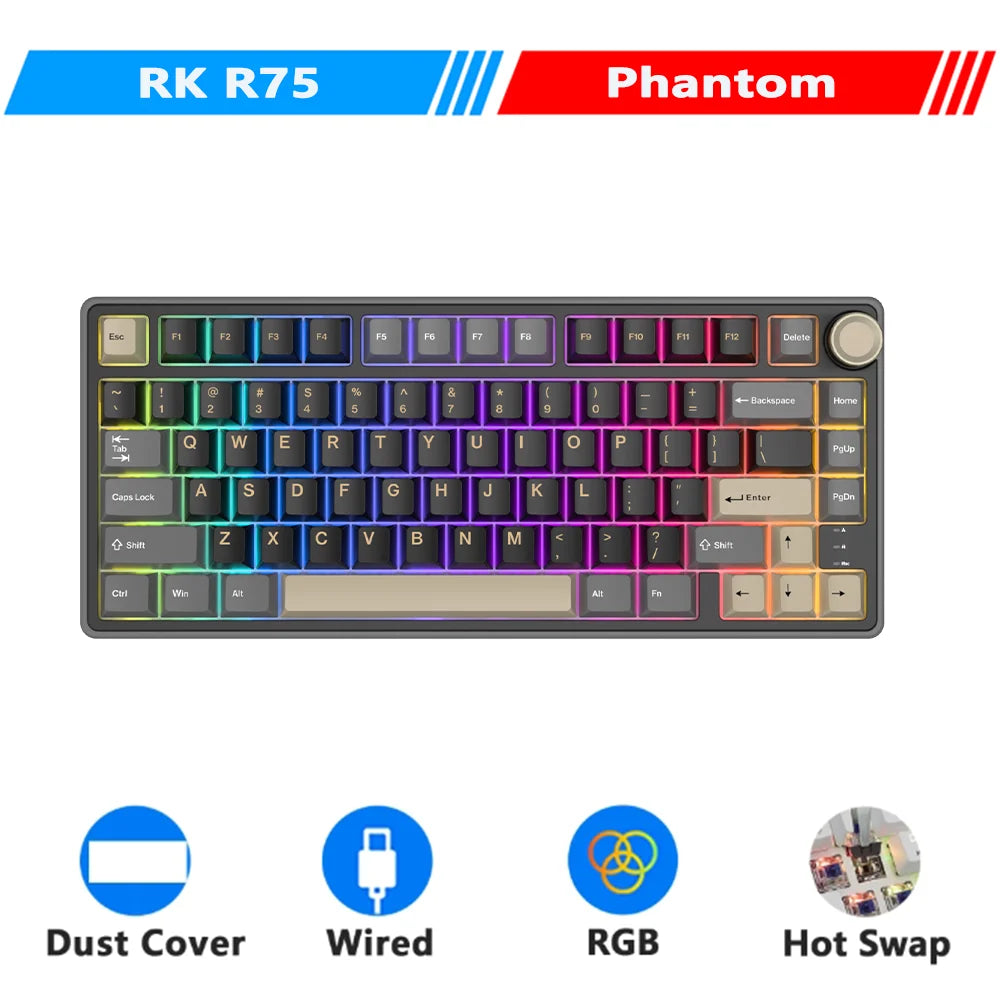 R75 RGB Hot-Swappable Gaming Keyboard