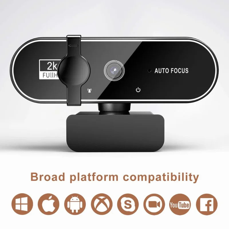 4K/2K Mini Webcam with Microphone